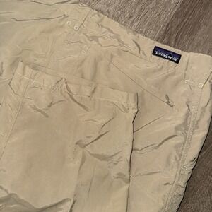 VTG Patagonia Convertible Zip Off Hiking Pants Men's 2XL Beige Nylon